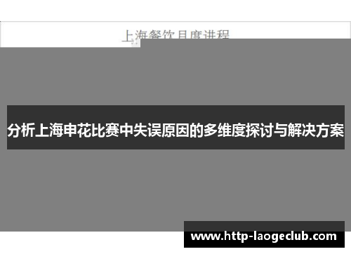 分析上海申花比赛中失误原因的多维度探讨与解决方案